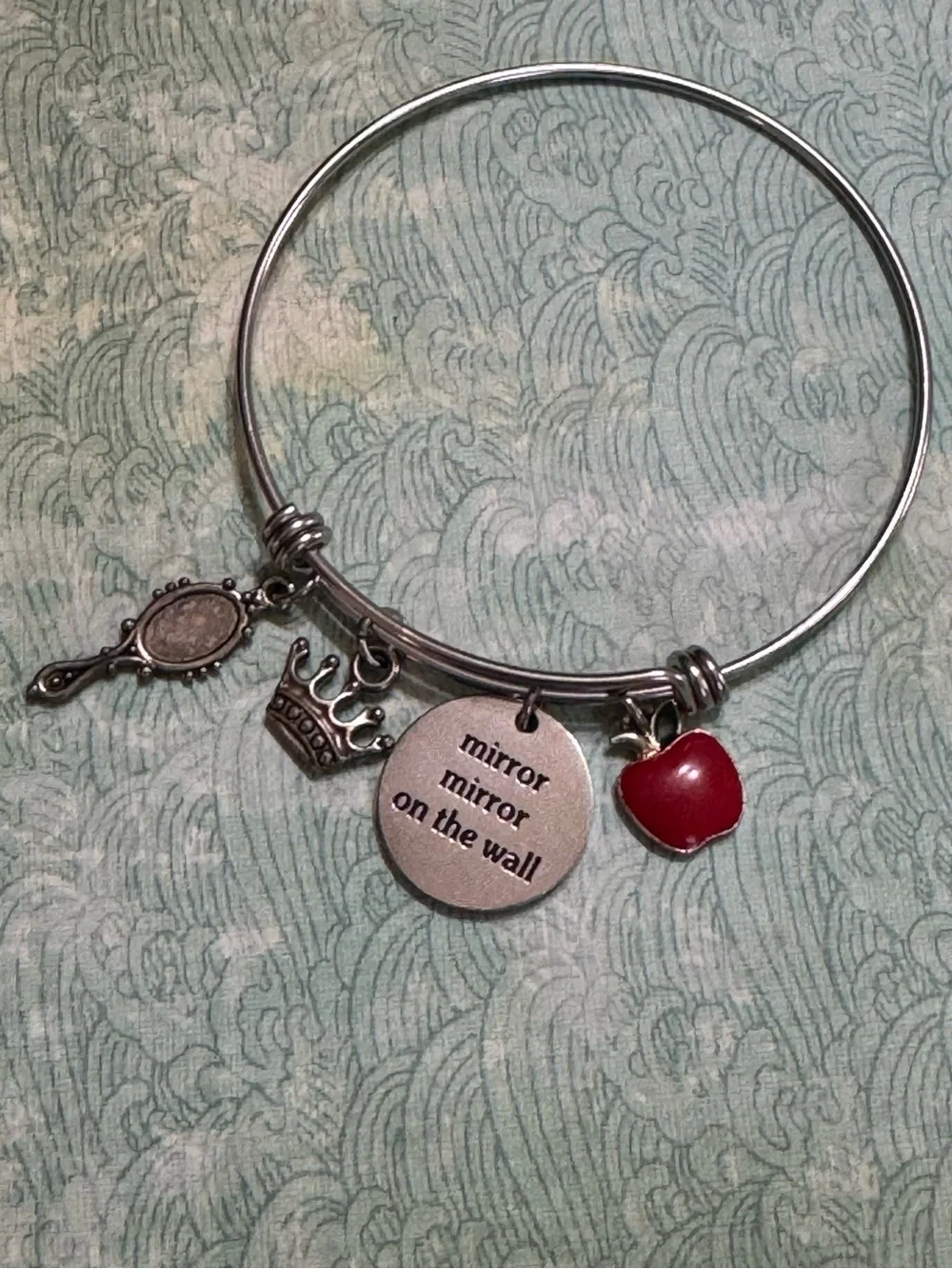 SNOW WHITE THEMED CHARM BANGLE BRACELET